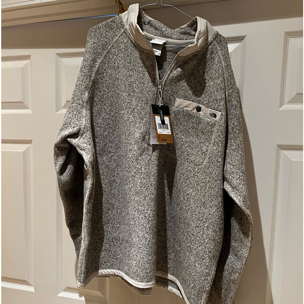 The North Face 1/4 Zip sweatshirt oatmeal XXL